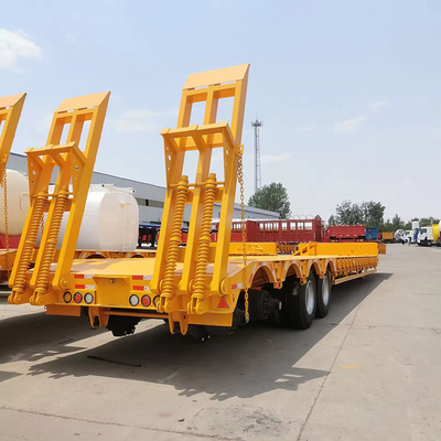 3 essieux 60 tonnes Lowboy Trailer Tread 2240 mm Manuale de la jambe d'atterrissage pour le transport de semi-remorque