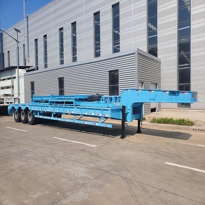 Container à plat à 4 essieux à lit bas pour camions de 80 tonnes