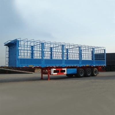 Tracé 1820 mm Meilleur vendeur Bœuf mouton transport de fret 3 axes 4 axes clôture semi-remorque