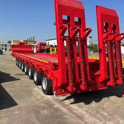 Semi-remorque à roue basse de 13 t avec Dolly 3 4 5 axle Semi-remorque à roue basse de 80 t en acier