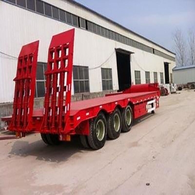 Semi-remorque Lowboy 60-80t avec structure pliable et option à plat inclus