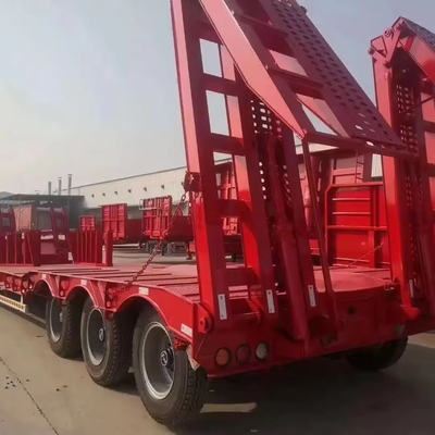 Système de suspension de type MacPherson Semi-remorque à trois axes pour le transport de 60 tonnes de pelles
