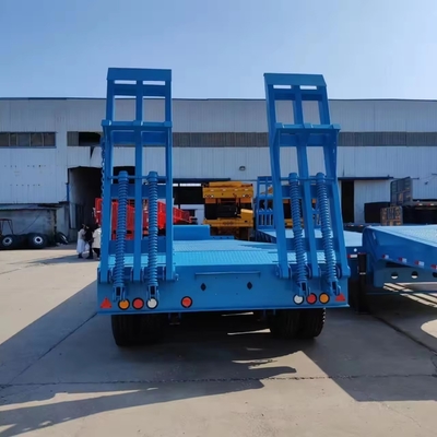 Système de suspension de type MacPherson Semi-remorque à trois axes pour le transport de 60 tonnes de pelles