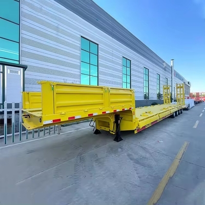 Système de suspension de type MacPherson Semi-remorque à trois axes pour le transport de 60 tonnes de pelles