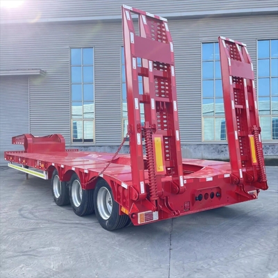 Système de suspension de type MacPherson Semi-remorque à trois axes pour le transport de 60 tonnes de pelles