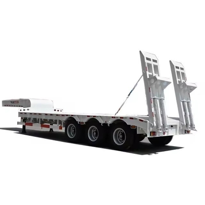 80 tonnes 4 axle demi-remorque à coude de gooseneck semi-remorque basse avec personnalisation