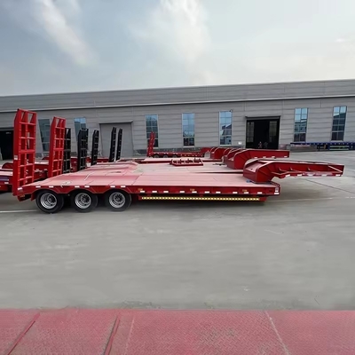 80 tonnes 4 axle demi-remorque à coude de gooseneck semi-remorque basse avec personnalisation