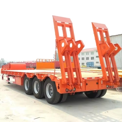 80 tonnes 4 axle demi-remorque à coude de gooseneck semi-remorque basse avec personnalisation