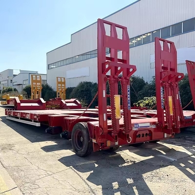 3 essieux 40 FT 50 tonnes à plat bas semi-container à plat remorque avec conception