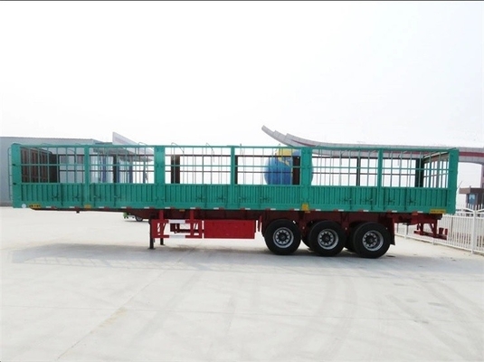 Trailers routiers 2/3/4 essieux Fret de transport d'animaux clôture semi-remorque remorque murale latérale