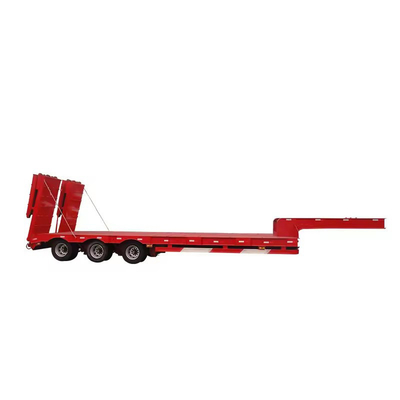3 essieux 70 tonnes 40 FT 40 tonnes Chargeur Fer Hydraulique Utilisé Lowbed Truck Lowboy Basse Lit Semi-remorque