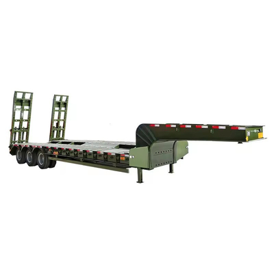 Chargeur lourd 3 axes 4 essieux 60 80 tonnes cou de poule basse chargeur basse couchette basse basse camion semi-remorque