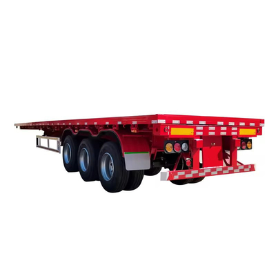 60 80 100 Tonne Cou de poule Détachable Chargeur bas Lowboy Camion à plat à plat à bas Semi-remorque