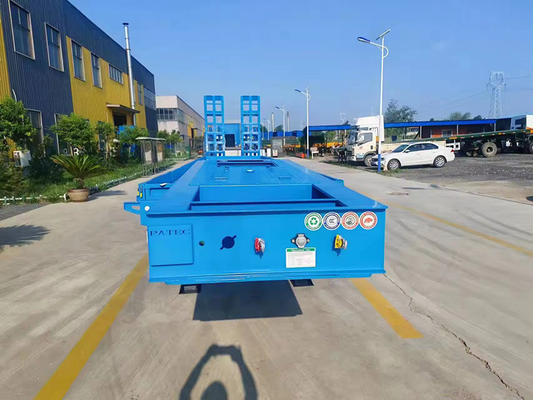 60 80 100 Tonne Cou de poule Détachable Chargeur bas Lowboy Camion à plat à plat à bas Semi-remorque