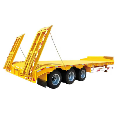 13500X3000X1550 mm 8 essieux 120 tonnes Capacité de chargement 100 pieds Semi-remorque à lit bas plat