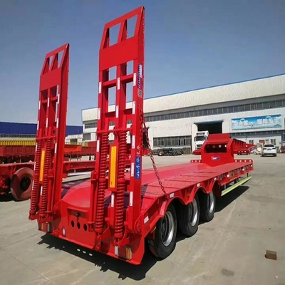 Personnalisation 3 essieux 80t Lowbed Lowboy Low Flatbed Chargeur à décharge de pont Trailers 1820mm