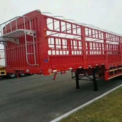 1 an Service après-vente Transporteur de bétail de type fourgonnette Semi-remorque avec clôture pour bétail