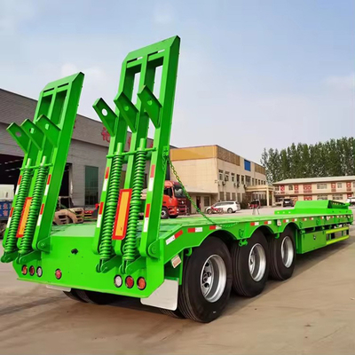 180T 200T Extensible modulaire à lit bas à lit plat 16 essieux en 8 lignes camion de chargement lourd