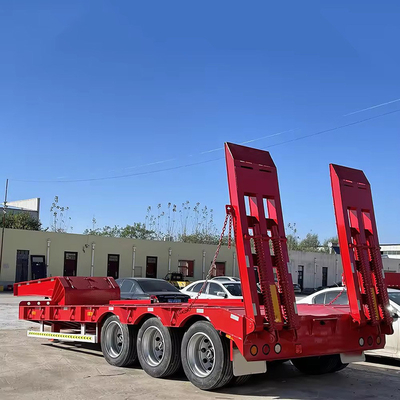 180T 200T Extensible modulaire à lit bas à lit plat 16 essieux en 8 lignes camion de chargement lourd