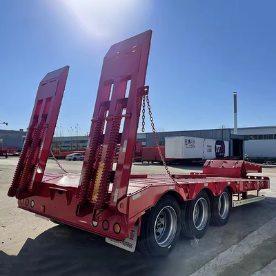 180T 200T Extensible modulaire à lit bas à lit plat 16 essieux en 8 lignes camion de chargement lourd