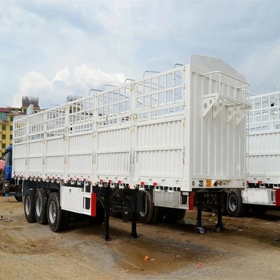 Support de 5,8 tonnes format grille à 3 axes semi-remorque avec remorque à plaque de clôture personnalisable
