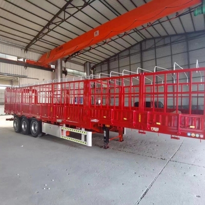 Support de 5,8 tonnes format grille à 3 axes semi-remorque avec remorque à plaque de clôture personnalisable