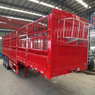 Support de 5,8 tonnes format grille à 3 axes semi-remorque avec remorque à plaque de clôture personnalisable