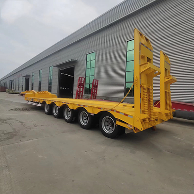 10 Nombre de pneu Fer 3 essieu Semi-remorque à plateau Semi-remorque pour camions