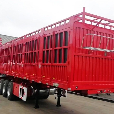 Trailers à paroi latérale de clôture de fret à 3 axes, capacité de charge de 30 tonnes, 40 tonnes et 60 tonnes