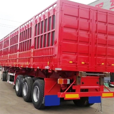 Trailers à paroi latérale de clôture de fret à 3 axes, capacité de charge de 30 tonnes, 40 tonnes et 60 tonnes