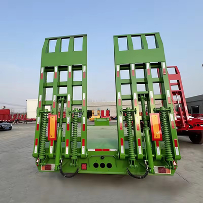 Trailers à lit bas auto-dumping avec capacité de chargement de 120 tonnes et fonction auto-dumping