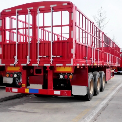 Trailers à paroi latérale de clôture de fret à 3 axes, capacité de charge de 30 tonnes, 40 tonnes et 60 tonnes