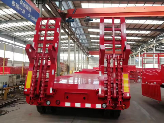 Fer 40FT 50FT 60FT 12m 12 roues plates semi-remorque Fabriqué avec 2,3 numéro d'essieu