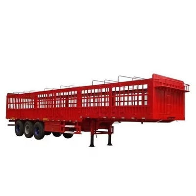 Pièces en acier en aluminium et personnalisation de remorque à clôture à 3 axes pour le transport du bétail