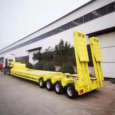 Container de transport à lit plat de 20 pieds et 40 pieds, remorque à lit plat avec 10 pneus et 2,3 essieux