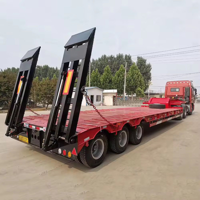 Container de transport à lit plat de 20 pieds et 40 pieds, remorque à lit plat avec 10 pneus et 2,3 essieux