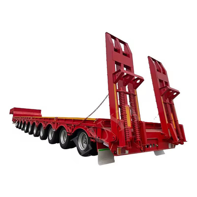 Container de transport à lit plat de 20 pieds et 40 pieds, remorque à lit plat avec 10 pneus et 2,3 essieux