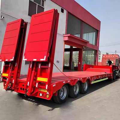 Container de transport à lit plat de 20 pieds et 40 pieds, remorque à lit plat avec 10 pneus et 2,3 essieux