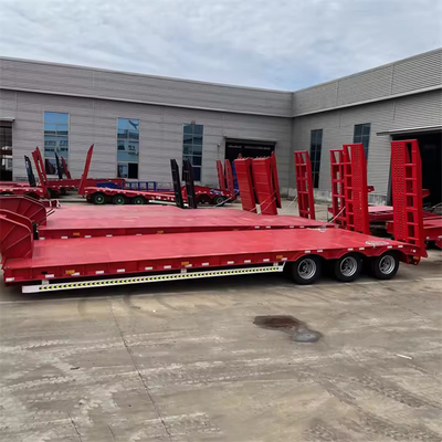 3 essieux 40 FT à plat 50 tonnes Container bas garçon bas lit Semi-remorque à plat