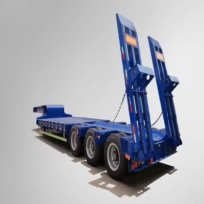 6 essieux 15m 60ft lit plat bas bas bas Lowboy Semi-remorque avec 13t Axle pour la livraison