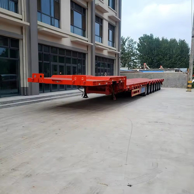 6 essieux 15m 60ft lit plat bas bas bas Lowboy Semi-remorque avec 13t Axle pour la livraison