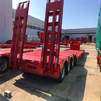 12 m lit plat cargos semi-remorques à trois essieux coude de poule transport lit bas