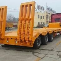 12 m lit plat cargos semi-remorques à trois essieux coude de poule transport lit bas