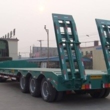 12 m lit plat cargos semi-remorques à trois essieux coude de poule transport lit bas