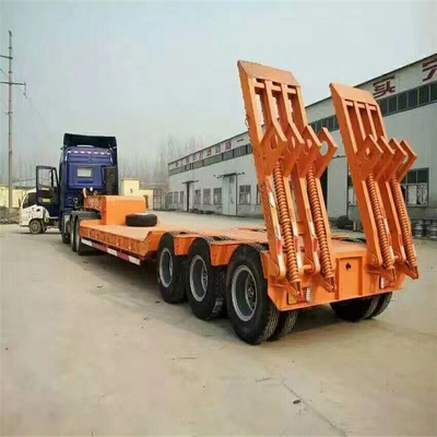 12 m lit plat cargos semi-remorques à trois essieux coude de poule transport lit bas
