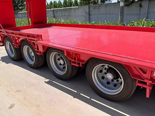 Semi-remorque personnalisable à double tri-essieu 40FT à châssis plat avec conception à plat