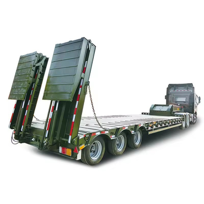 Semi-remorque personnalisable à double tri-essieu 40FT à châssis plat avec conception à plat