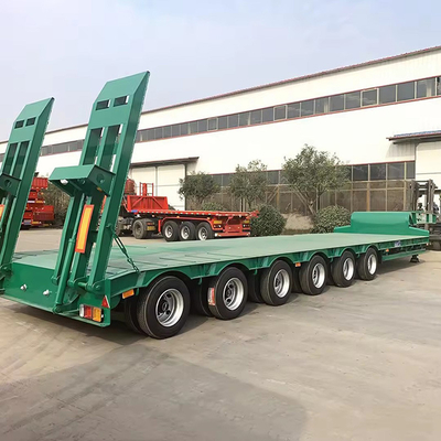 Chassis de conteneur à 3 essieux 40 pieds 60 pieds, semi-remorque à lit plat avec pneus 12r22,5