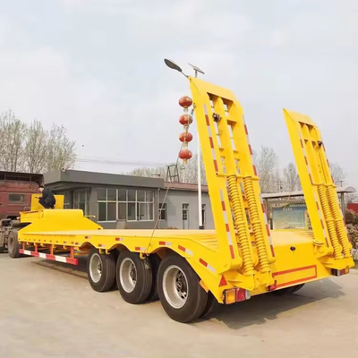 Chassis de conteneur à 3 essieux 40 pieds 60 pieds, semi-remorque à lit plat avec pneus 12r22,5