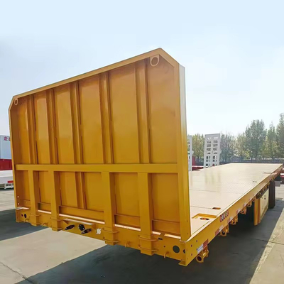 Semi-remorque à plateau de 20 à 60 pieds avec une jambe de débarquement de 28 tonnes